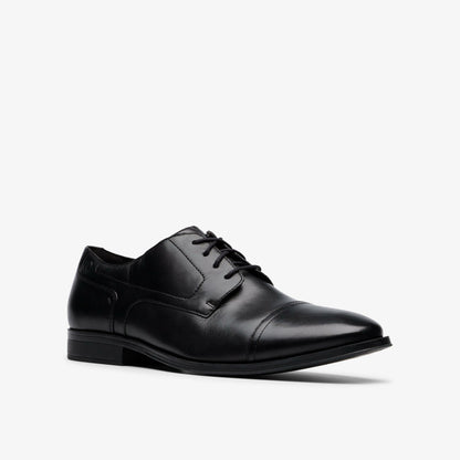 Clarks Paulton Cap Black Leather