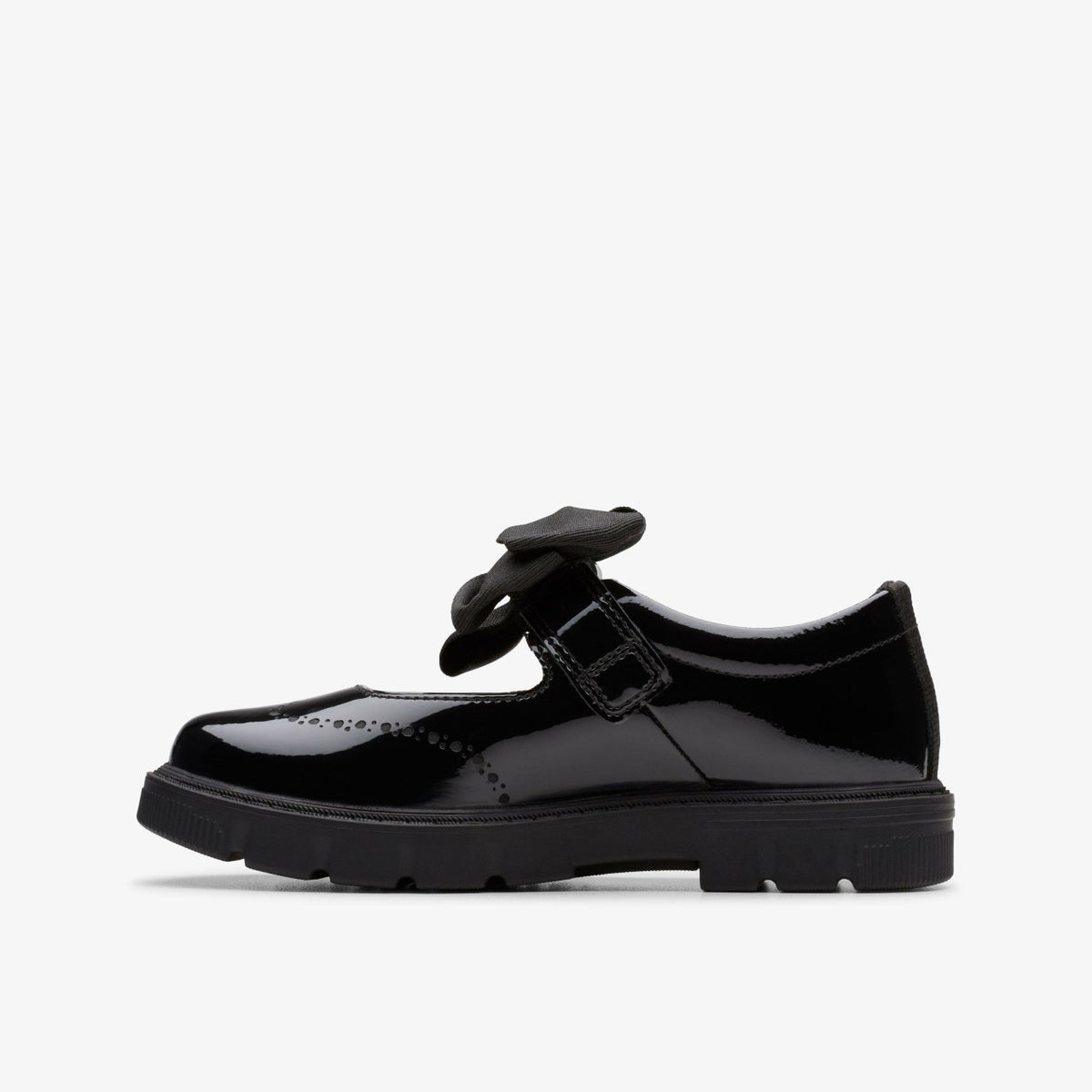 Clarks Lorcam Jane Kid Black Patent