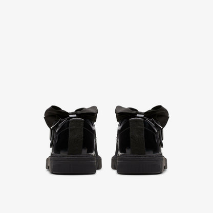 Clarks Lorcam Jane Kid Black Patent