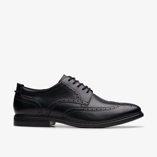 Clarks Banbury Tip Black Leather