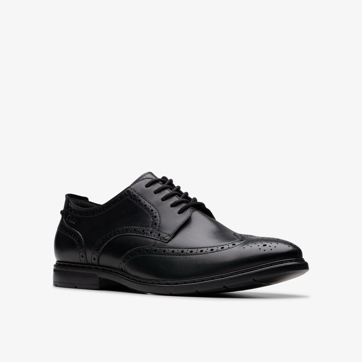 Clarks Banbury Tip Black Leather