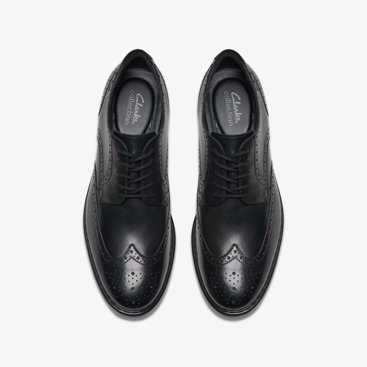 Clarks Banbury Tip Black Leather