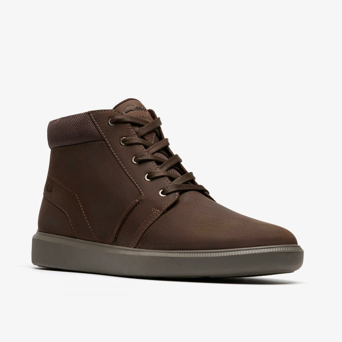 Clarks Brodin Mid Dark Brown Leather