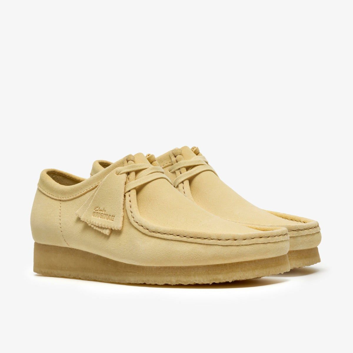 Clarks Wallabee Pale Yellow Suede