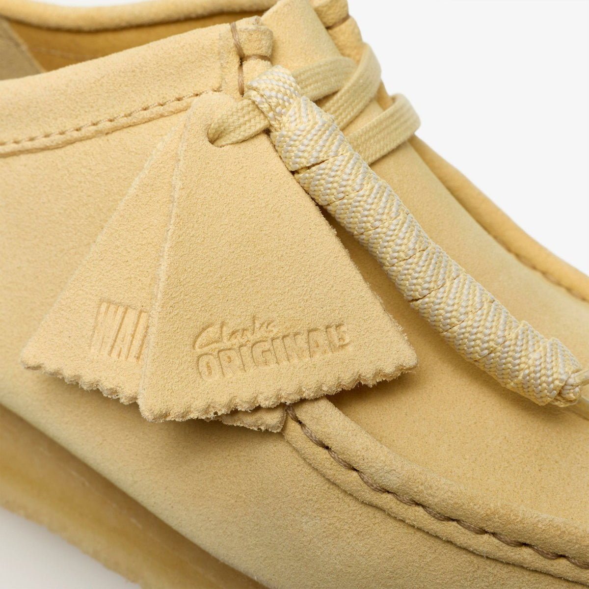 Clarks Wallabee Pale Yellow Suede