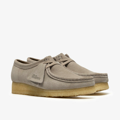 Clarks Wallabee Pale Grey Suede
