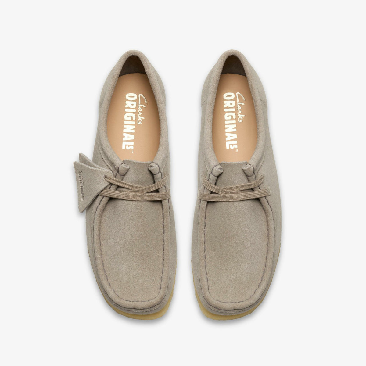 Clarks Wallabee Pale Grey Suede