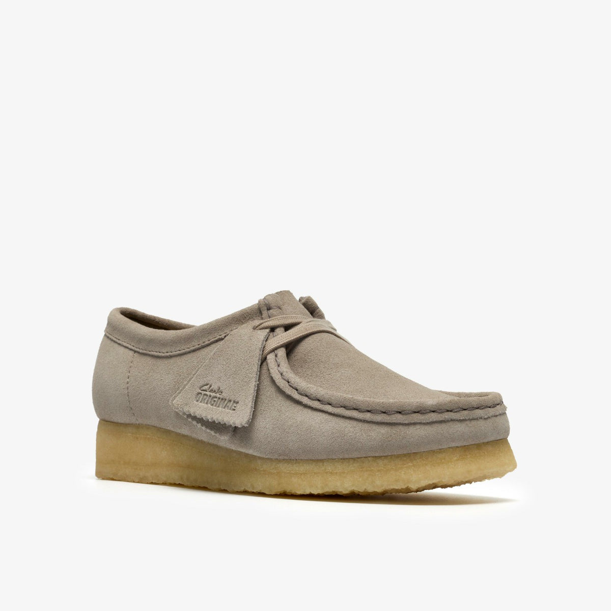 Clarks Wallabee Pale Grey Suede
