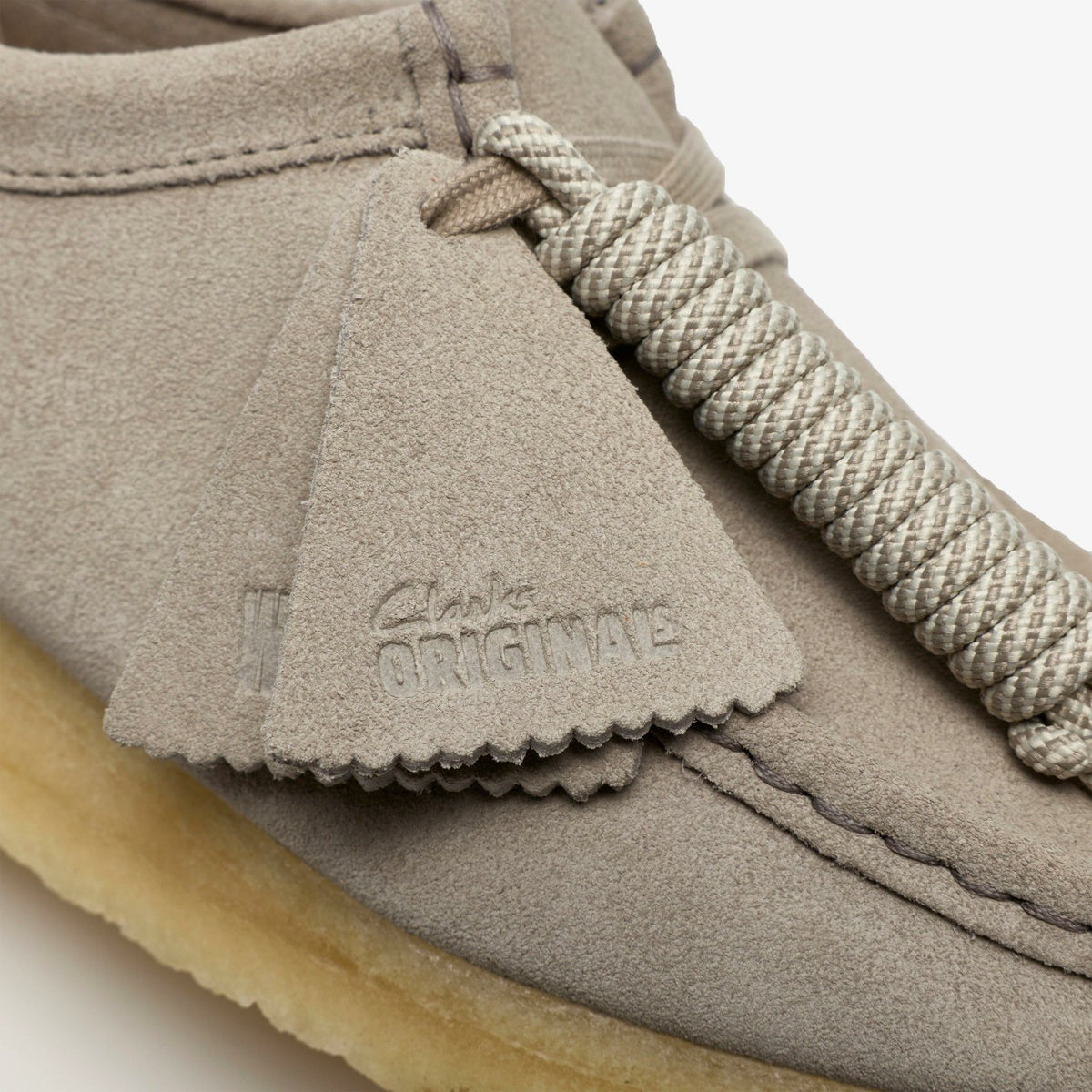 Clarks Wallabee Pale Grey Suede