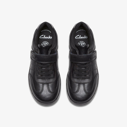Clarks Disco Pace Kid Black Leather