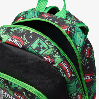 Clarks Minecraft Large Backpack Black/Green