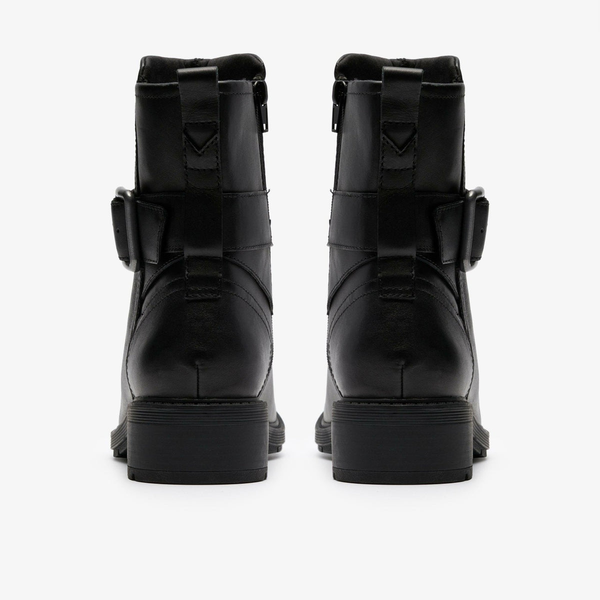 Clarks Hearth Buckle Black Leather