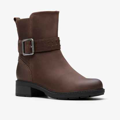 Clarks Hearth Buckle Dark Brown