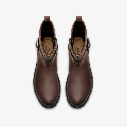 Clarks Hearth Buckle Dark Brown