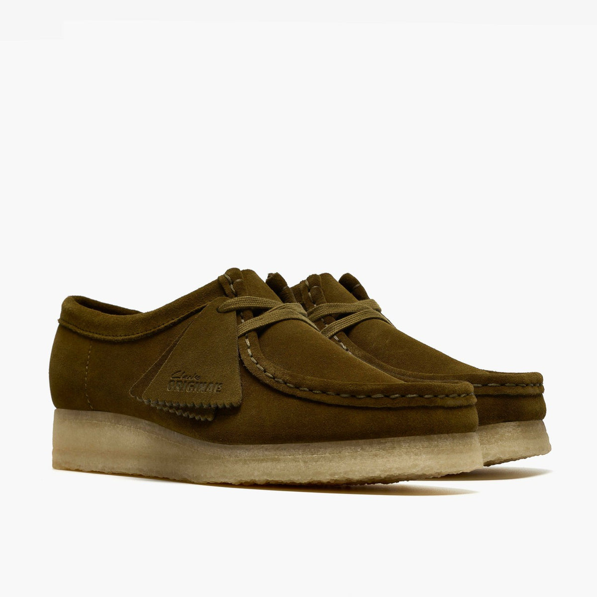 Clarks Wallabee Olive Suede