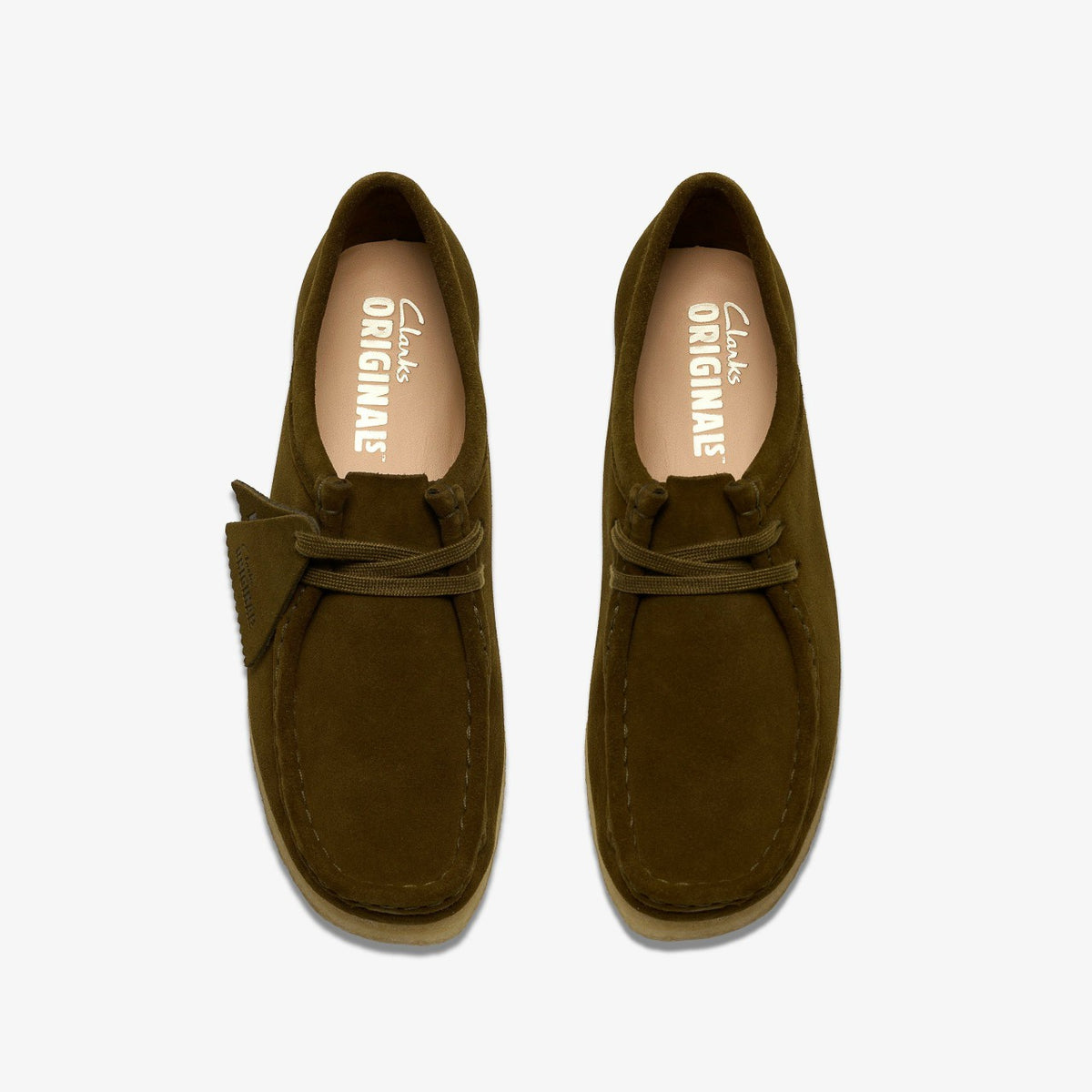 Clarks Wallabee Olive Suede