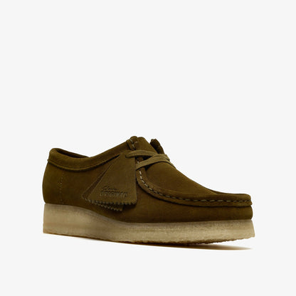Clarks Wallabee Olive Suede