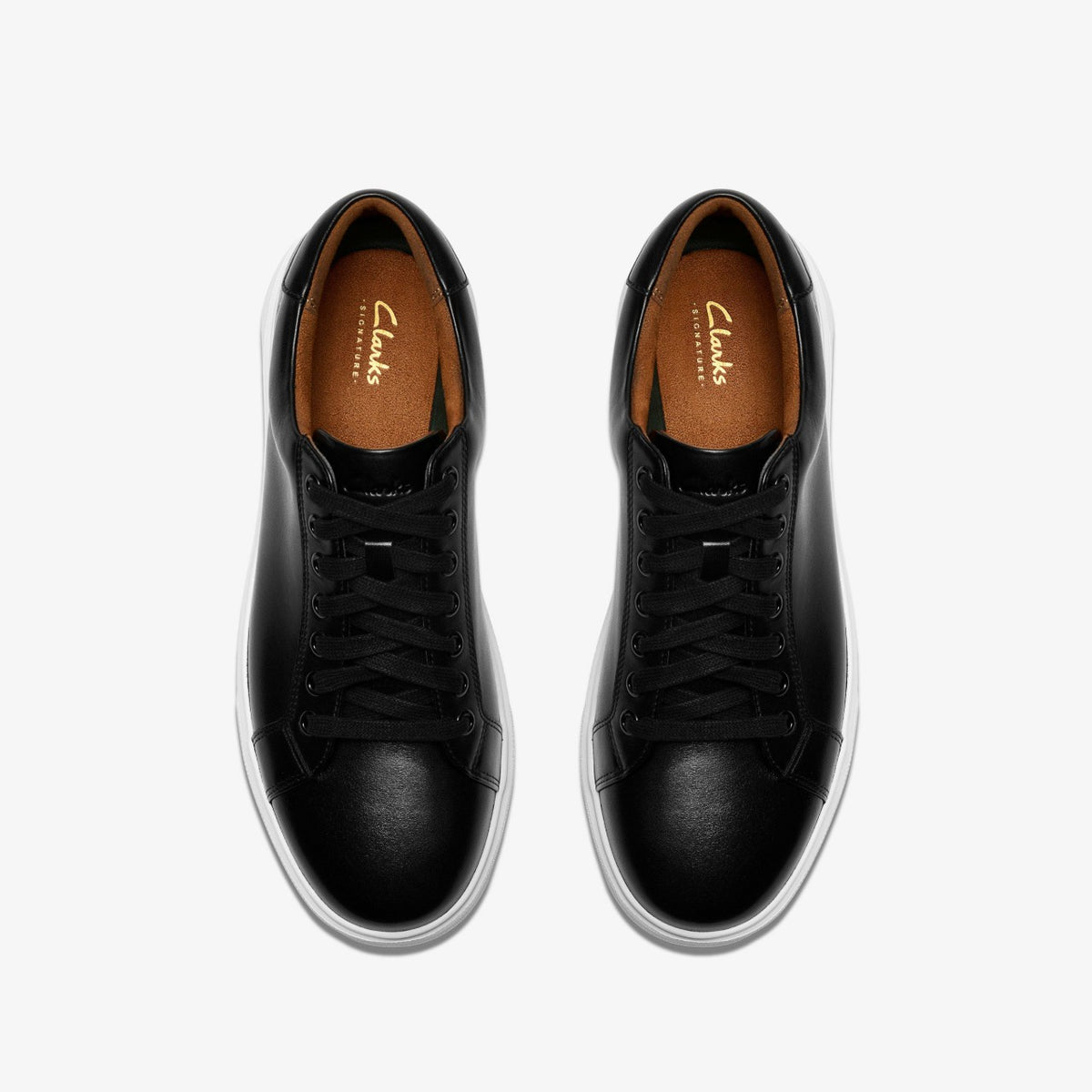 Clarks Goswell Tie Black Leather
