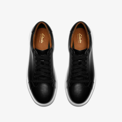 Clarks Goswell Tie Black Leather