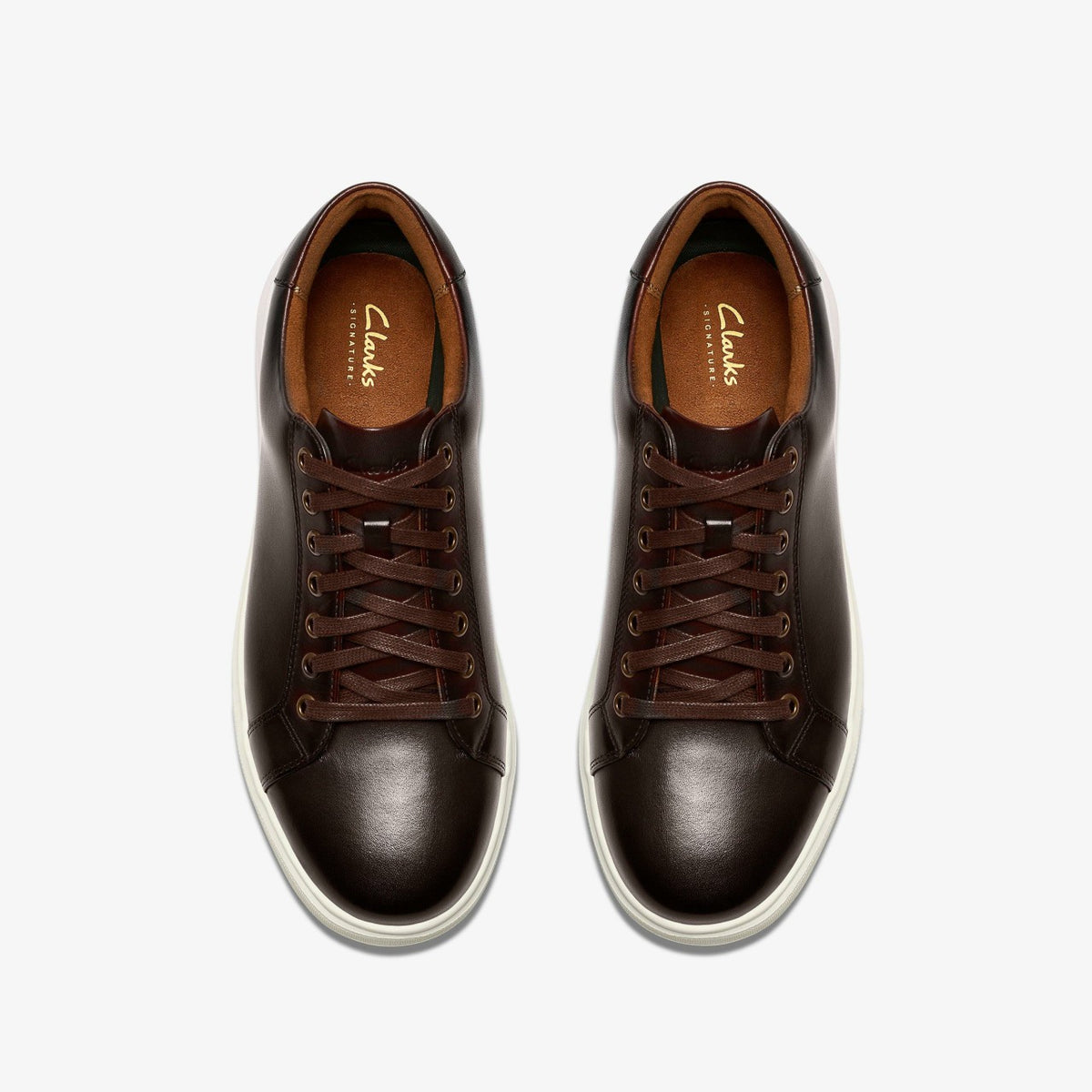 Clarks Goswell Tie Brown Leather