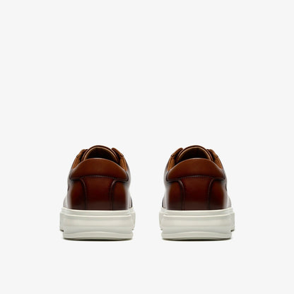 Clarks Goswell Tie Tan Leather