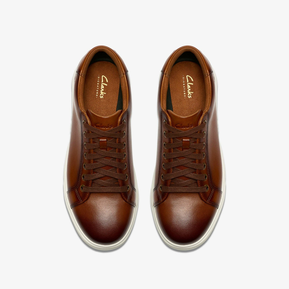 Clarks Goswell Tie Tan Leather