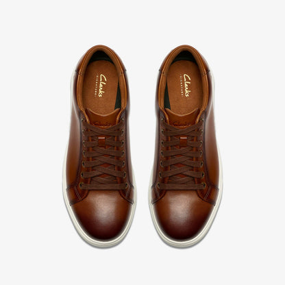 Clarks Goswell Tie Tan Leather