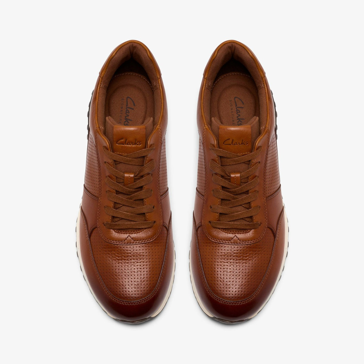 Clarks Radwell Tie Tan Leather