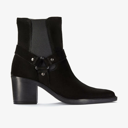 Clarks Jesse Buckle Black Suede