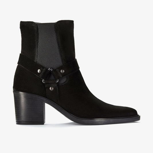 Clarks Jesse Buckle Black Suede