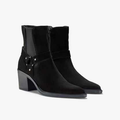 Clarks Jesse Buckle Black Suede