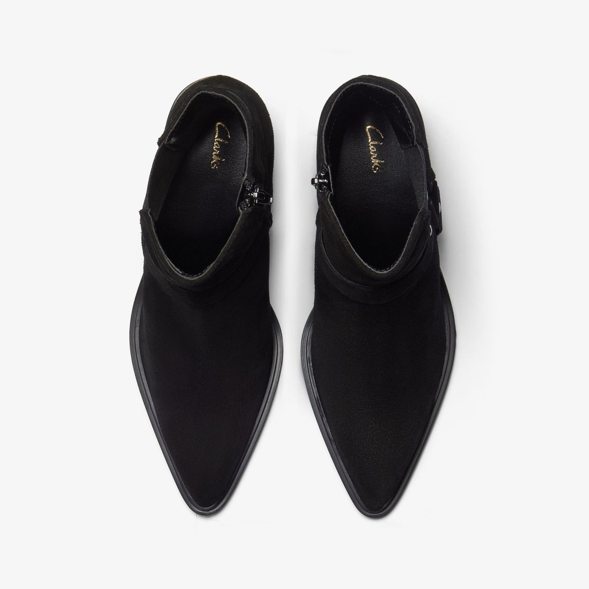 Clarks Jesse Buckle Black Suede