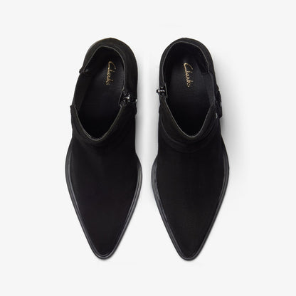 Clarks Jesse Buckle Black Suede