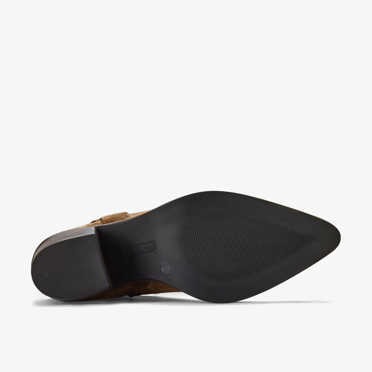 Clarks Jesse Buckle Dark Tan Suede