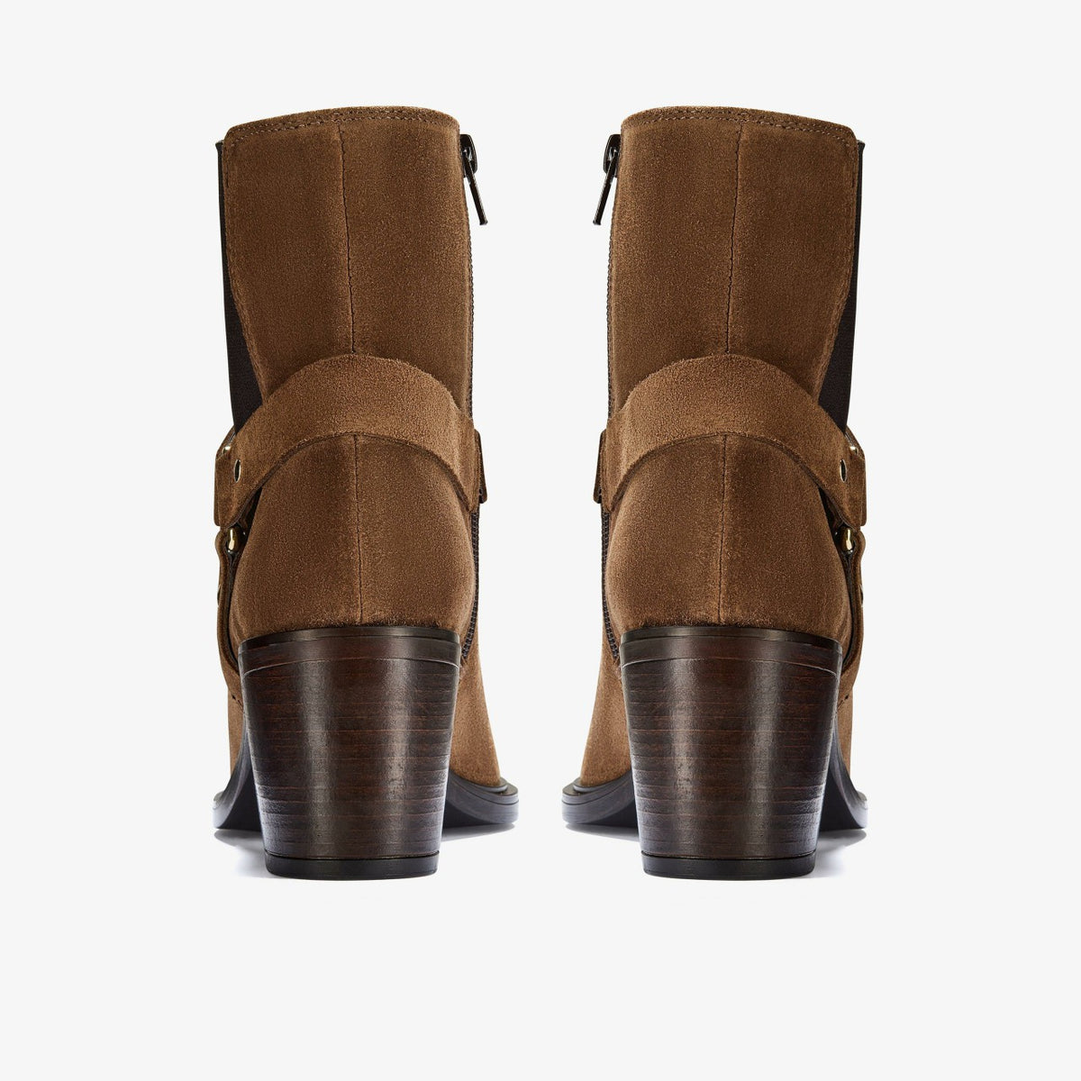 Clarks Jesse Buckle Dark Tan Suede