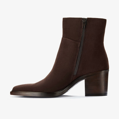 Clarks Jesse Zip Dark Brown Suede