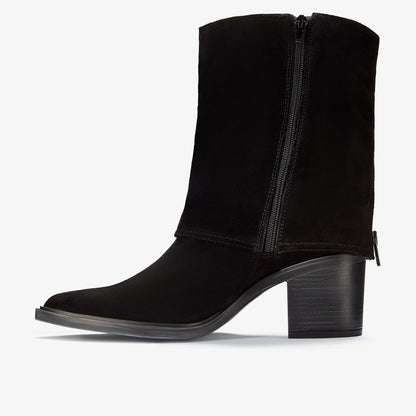 Clarks Jesse Mid Black Suede