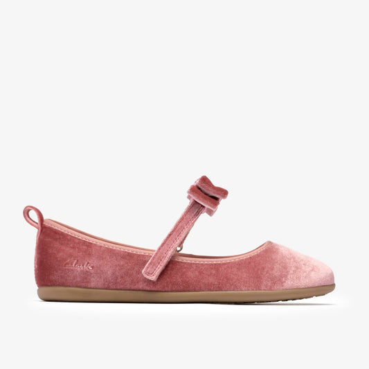 Clarks Charm Bow Kid Dusty Pink