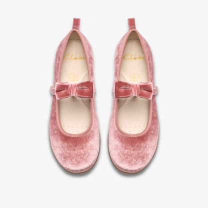 Clarks Charm Bow Kid Dusty Pink