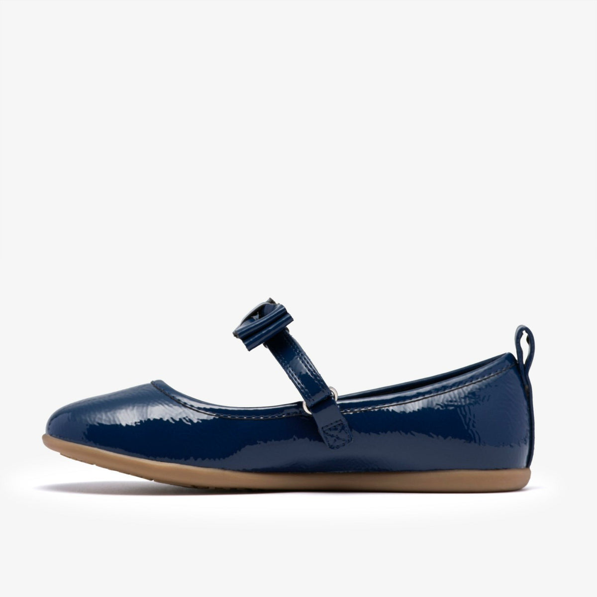 Clarks Charm Bow Kid Navy Patent