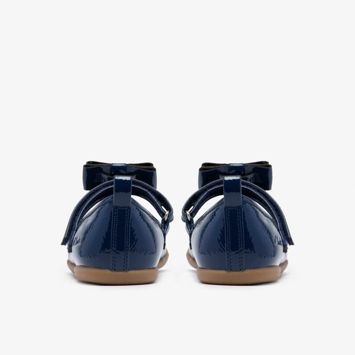 Clarks Charm Bow Kid Navy Patent