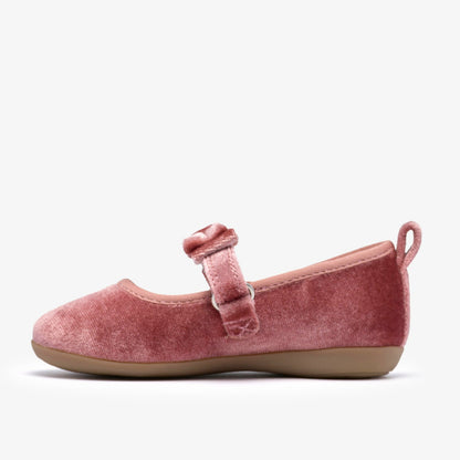 Clarks Charm Bow Toddler Dusty Pink