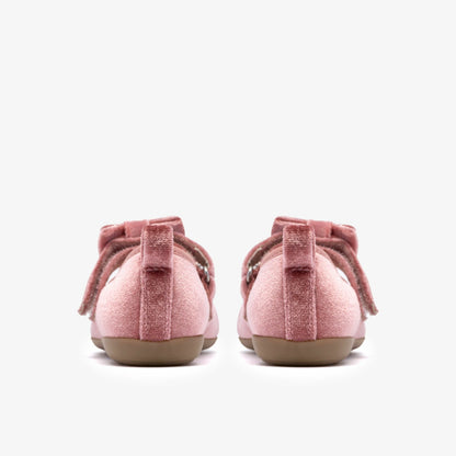 Clarks Charm Bow Toddler Dusty Pink