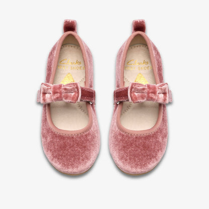 Clarks Charm Bow Toddler Dusty Pink