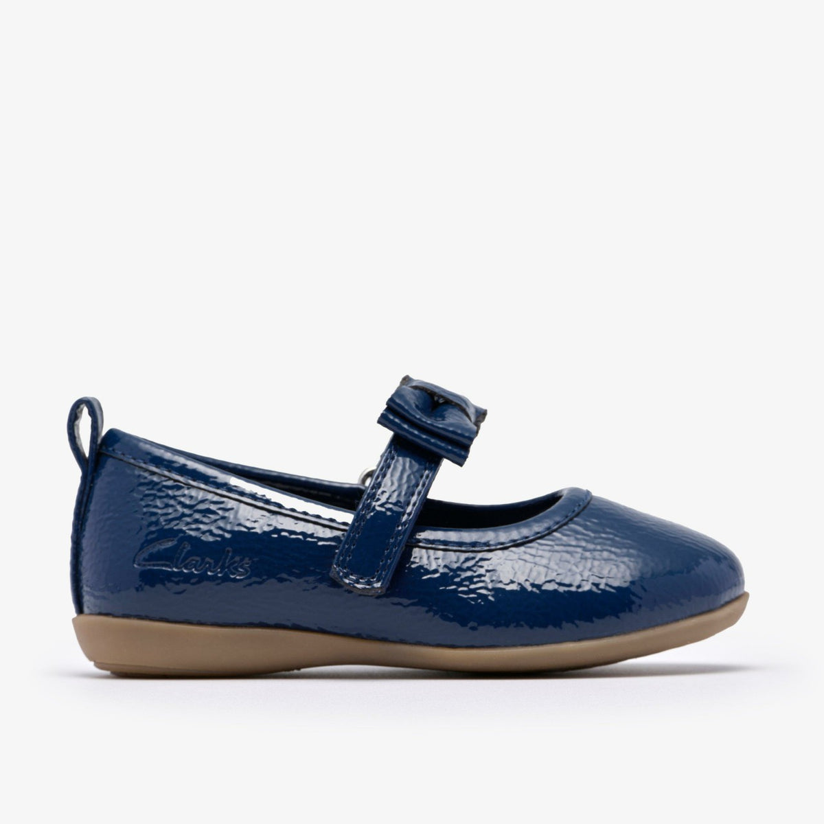 Clarks Charm Bow Toddler Navy Patent