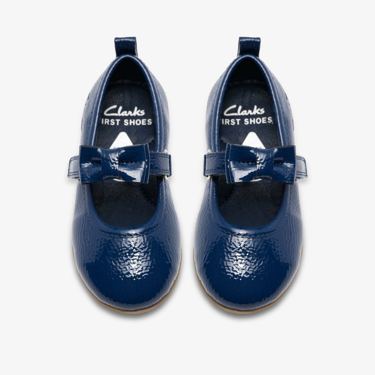 Clarks Charm Bow Toddler Navy Patent
