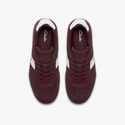 Clarks Seco Speed Burgundy Suede