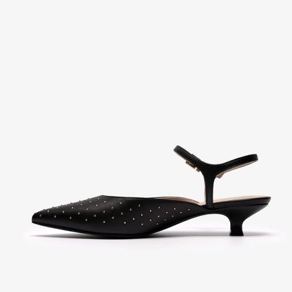 Clarks Pisa Stud Black Leather