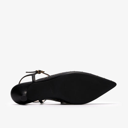 Clarks Pisa Stud Black Leather