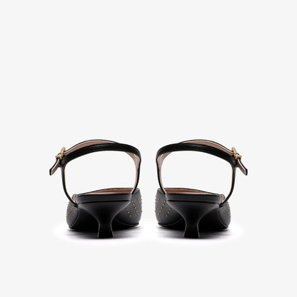 Clarks Pisa Stud Black Leather
